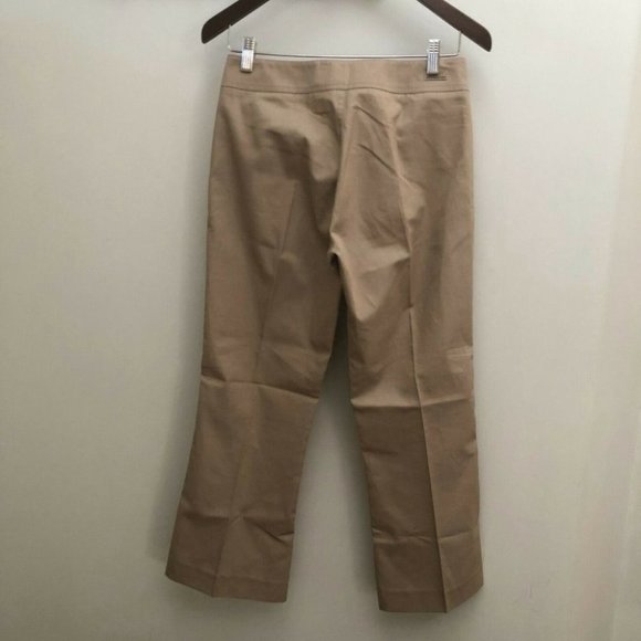 Esprit 90s Womens Flare Leg Slit Hem Pants  Low Cut Tan Size 6 - Picture 9 of 9